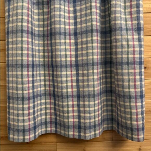Vintage Pendleton Size XL White Blue Plaid Wool Academia Skirt - Picture 3 of 11